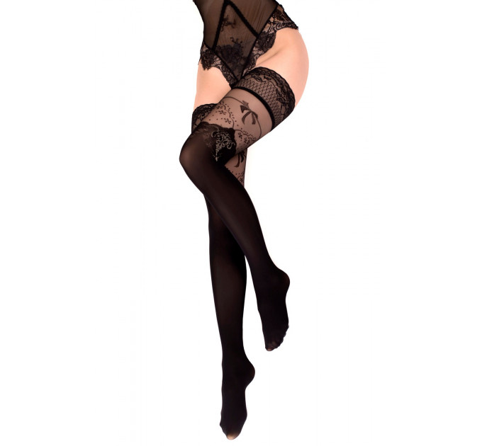 Панчохи Ballerina's Secret з декоративними бантиками, чорні, L/XL