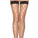 Чулки в большую сетку Music Legs, черные, One Size