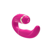 Двойной вибратор с вакуумной стимуляцией Adrien Lastic My G PINK