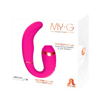 Двойной вибратор с вакуумной стимуляцией Adrien Lastic My G PINK