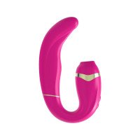 Двойной вибратор с вакуумной стимуляцией Adrien Lastic My G PINK