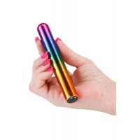 Елегантний хромований вібратор NS Novelties Chroma Rainbow райдужний, Large
