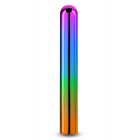 Элегантный хромированный вибратор NS Novelties Chroma Rainbow радужный, Large