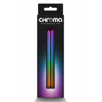 Елегантний хромований вібратор NS Novelties Chroma Rainbow райдужний, Large