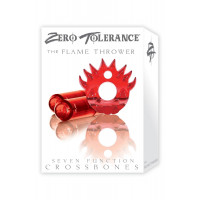 Эррекционное кольцо с двумя вибропулями Zero Tolerance Flame Thrower красное, 5 см
