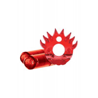Эррекционное кольцо с двумя вибропулями Zero Tolerance Flame Thrower красное, 5 см