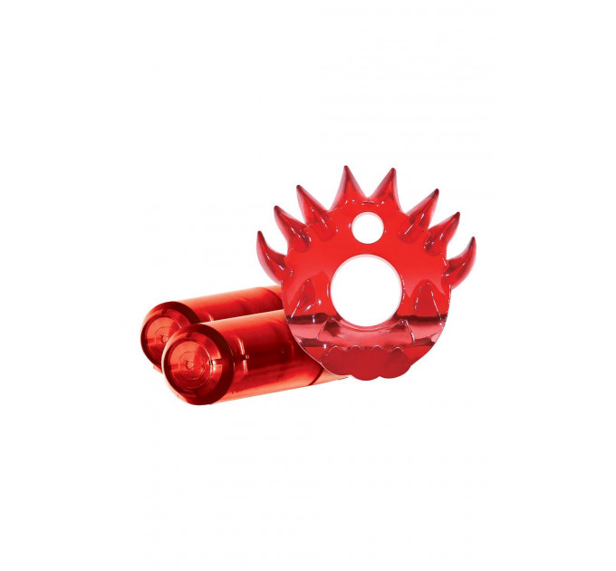 Ерекційне кільце з двома віброкулями Zero Tolerance Flame Thrower червоне, 5 см