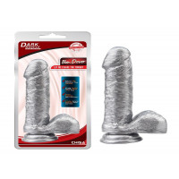 Фаллоимитатор с мошонкой на присоске Chisa Dark Muscle, серебристый