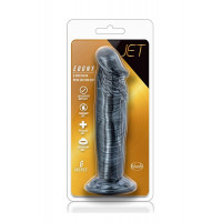 Фалоімітатор реалістичний Blush Jet Ebony з присоскою, чорного кольору, 16.5 см