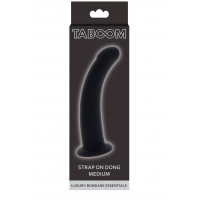 Фаллоимитатор страпон Taboom Strap-On Dong Medium черного цвета, 14 см х 3.3 см