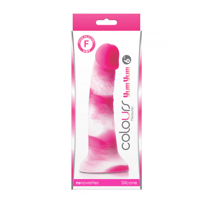 Фаллоимитатор силикон NS Novelties COLOURS PLEASURES YUM 6" DILDO PINK