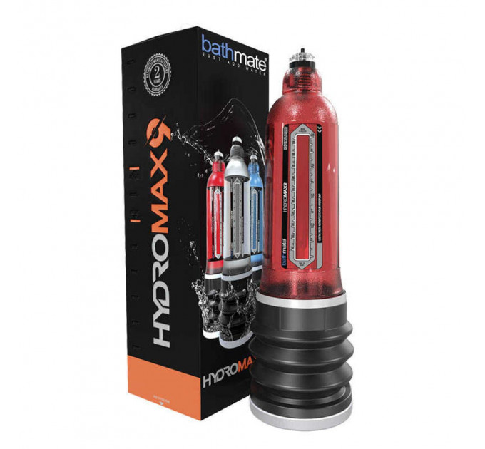 Гидропомпа BATHMATE HYDROMAX 9 для увеличения члена, красная