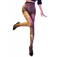 Колготы ультратонкие, с дырочками Star Night легко рвущиеся, черные, XS/M