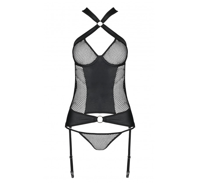 Комплект нижнего белья в сетку Amanda Corset black S/M-Passion