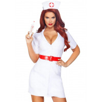 Костюм медсестры S Leg Avenue 2 предмета, бело-красный