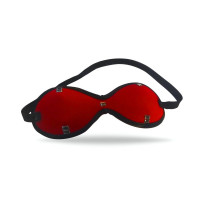 Маска кожаная с заклепками DS Fetish красная (Голландия)