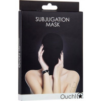 БДСМ маска на всю голову Ouch!, на молнии, черная, One Size