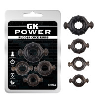 Набор эрекционных колец Chisa GK Power Rudder Cock Rings разного диаметра, черный Набор эрекционных колец Chisa GK Power Rudder Cock Rings разного диаметра, черный