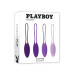 Набор тренажеров Кегеля Evolved Playboy Put In Work 4 вагинальных яйца, фиолетовый