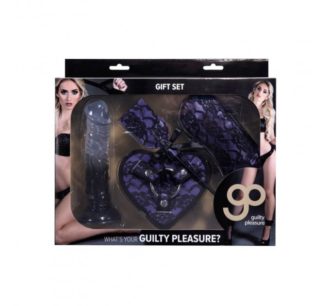 Набор игрушек для пар Guilty Pleasure премиум коллекция, 4 предмета, черно-фиолетовый