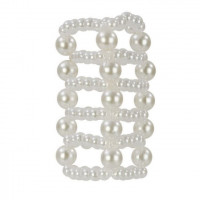 Насадка на пенис из жемчужин California Exotic, белая