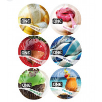 Набор оральных презервативов One Flavor Waves Island Punch Тропический коктейль (цена за 5 шт.)