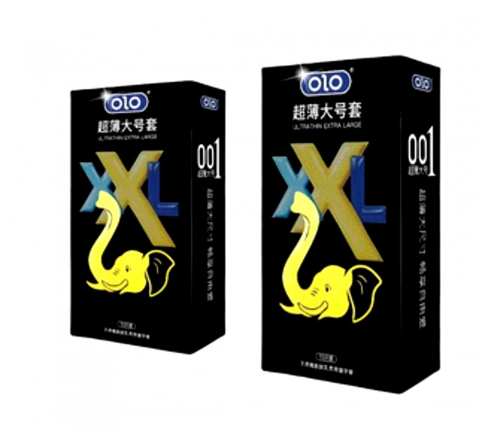 Презервативы ультра тонкие OLO с гиалуроновой кислотой XXL (цена за 10 шт. в упаковке)