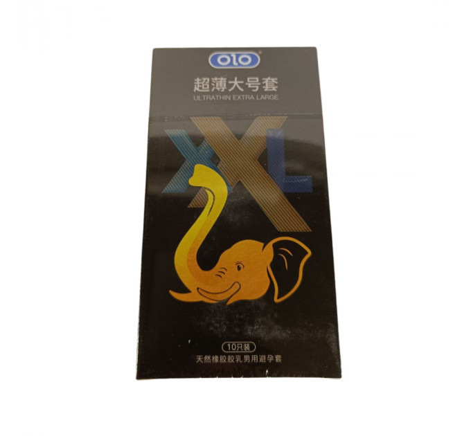 Презервативы ультра тонкие OLO с гиалуроновой кислотой XXL (цена за 10 шт. в упаковке)