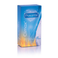 Презервативы ребристые Pasante Climax Condoms охлаждающие и согревающие (цена за упаковку, 12 шт)