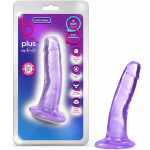 Реалистичный фаллоимитатор Blush B Yours Plus с изгибом для стимуляции точек G и P, фиолетовый
