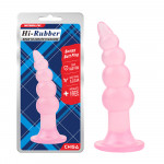 Рифленная анальная пробка Chisa Hi-Rubber Bumpy Butt Plug