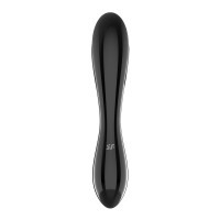 Скляний подвійний фалоімітатор Satisfyer Dazzling Crystal 1 для точки G чорний