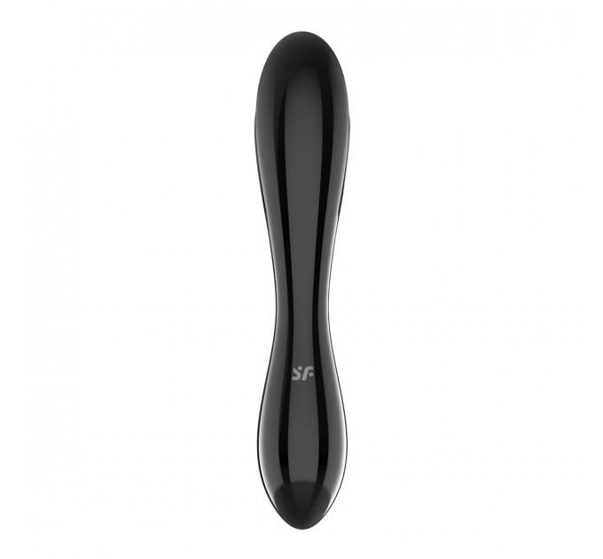 Стеклянный двойной фаллоимитатор Satisfyer Dazzling Crystal 1 для точки G черный