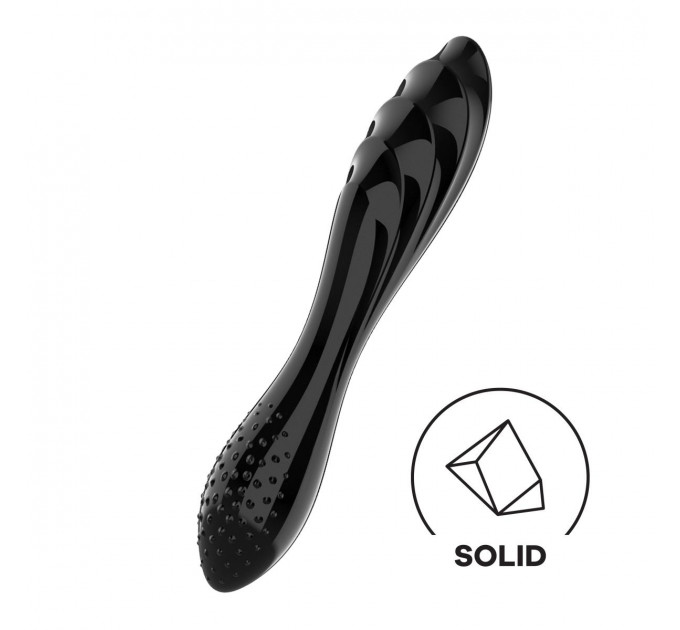 Стеклянный двойной фаллоимитатор Satisfyer Dazzling Crystal 1 для точки G черный