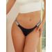 Стринги зі стразами на поясі StarNight LOVE, чорні, M-L