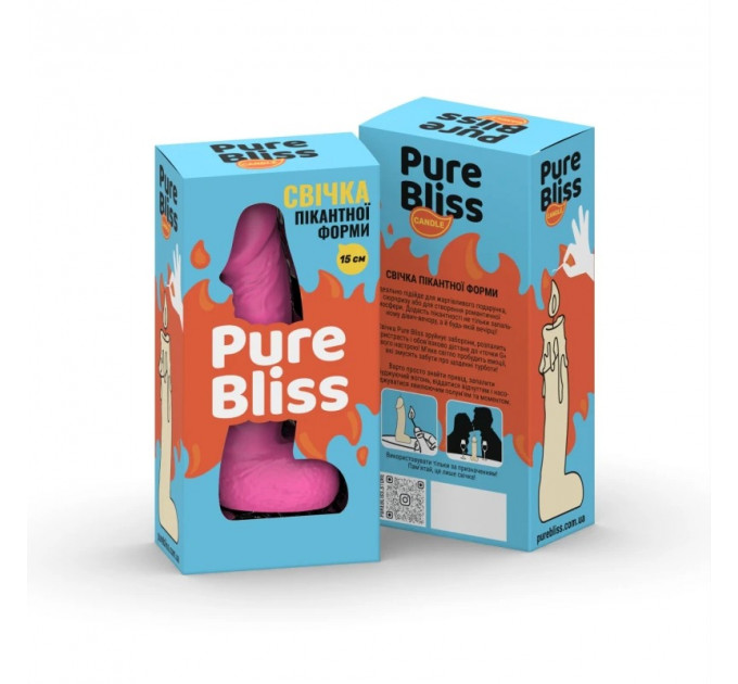 Свічка пікантної форми Pure Bliss MINI Pink рожева, 15 см