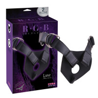 Трусики для страпону Chisa R.G.B Sex Luxe Harness, чорні