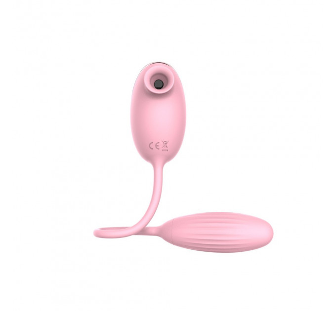 Вакуумный стимулятор клитора с виброяйцом High End Suction Love Egg PINK