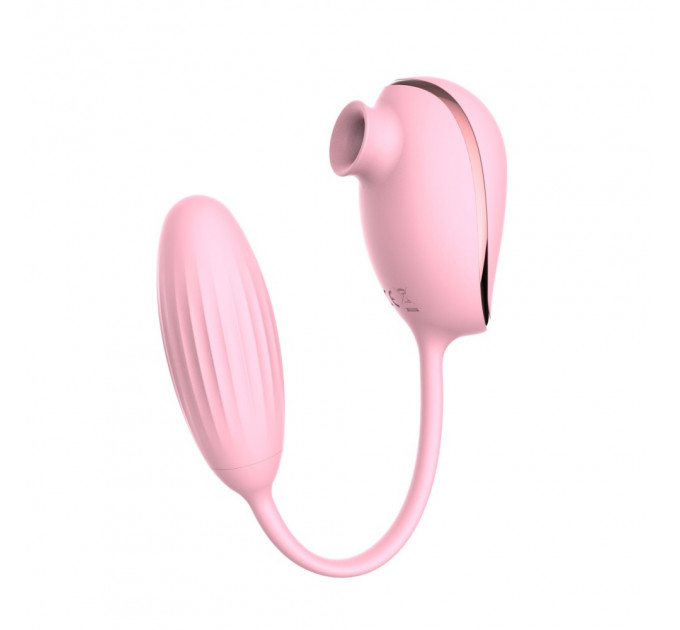 Вакуумный стимулятор клитора с виброяйцом High End Suction Love Egg PINK