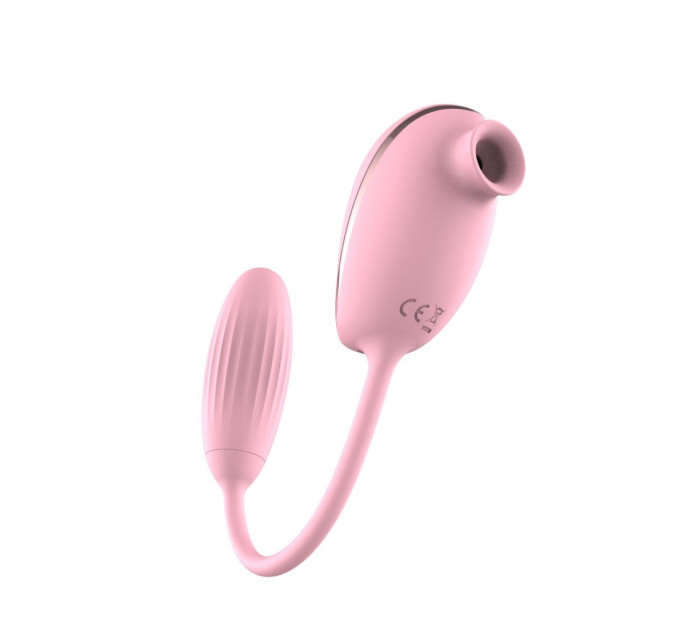 Вакуумный стимулятор клитора с виброяйцом High End Suction Love Egg PINK