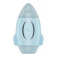 Вакуумный вибратор двойного действия в виде Ракеты Satisfyer Mission Control, голубой