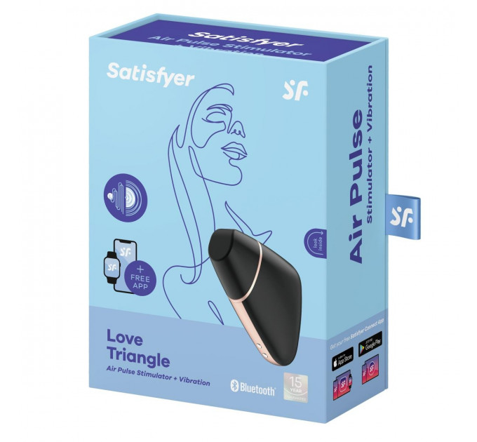 Вакуумный стимулятор клитора Satisfyer Love Triangle Sucking, черный