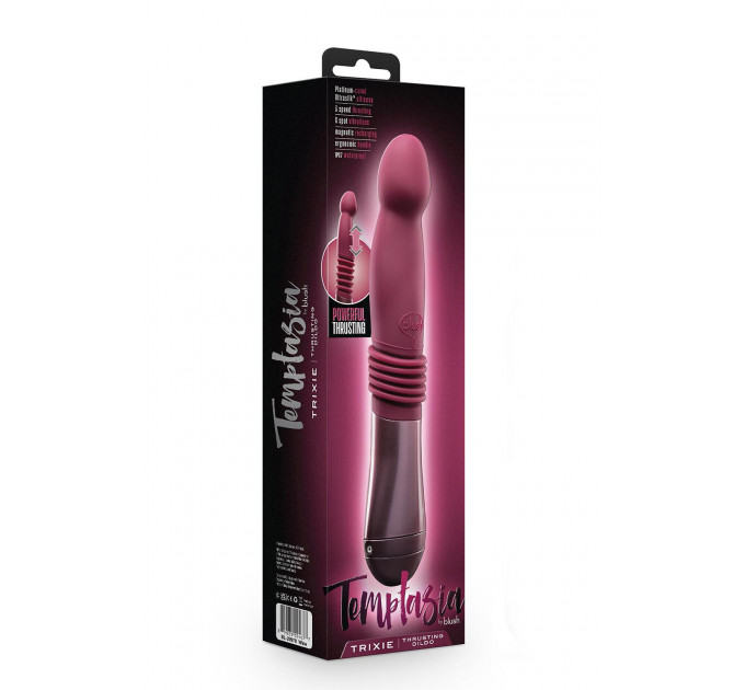 ВибраторTEMPTASIA TRIXIE THRUSTING DILDO WINE