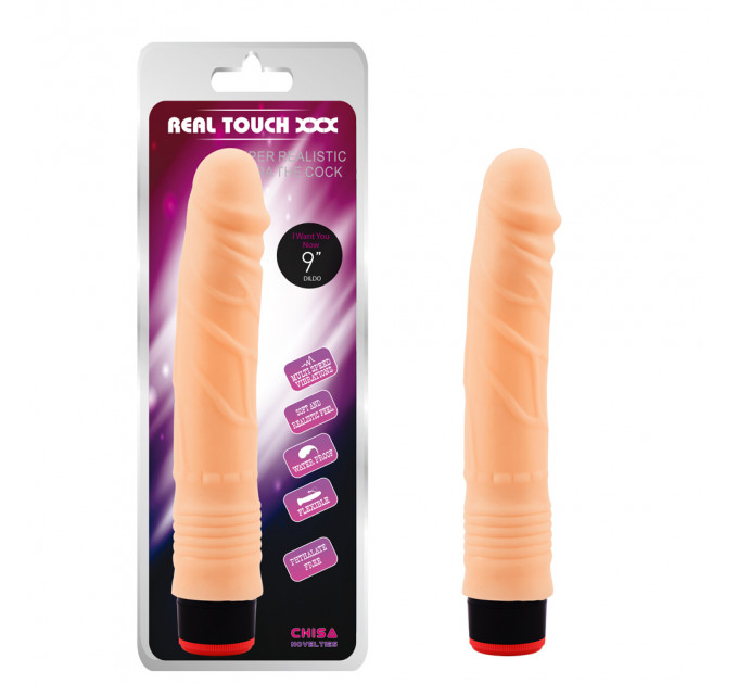 Вибратор Chisa Real Touch XXX Vibe Cock-flesh 22.5 см х 3.5 см