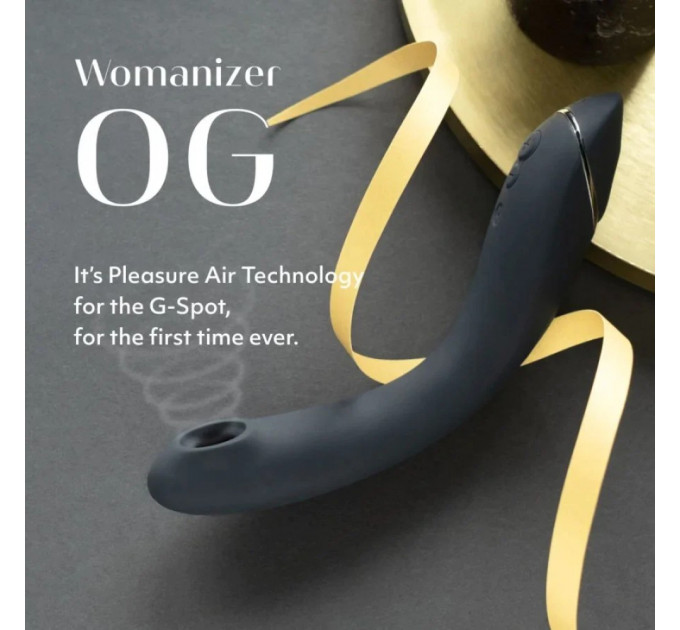 Вибратор для точки G c вакуумной стимуляцией Womanizer OG Slate