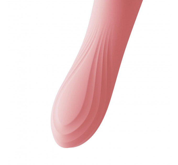 Вибратор с подогревом и вакуумной стимуляцией ZALO ROSE RABBIT PINK