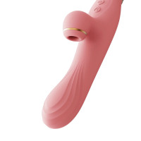 Вибратор с подогревом и вакуумной стимуляцией ZALO ROSE RABBIT PINK