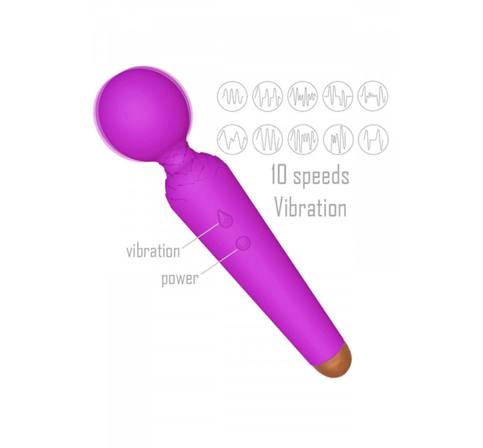 Вибромассажер микрофон Power Wand, фиолетовый