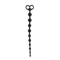 ET106BLK Анальные бусы Long Anal Beads черные, 33.5 см x 2.5 см
