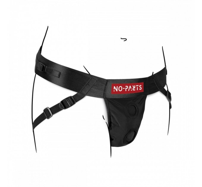 Трусы для страпона с двойным креплением No-Parts Taylor черные, One Size